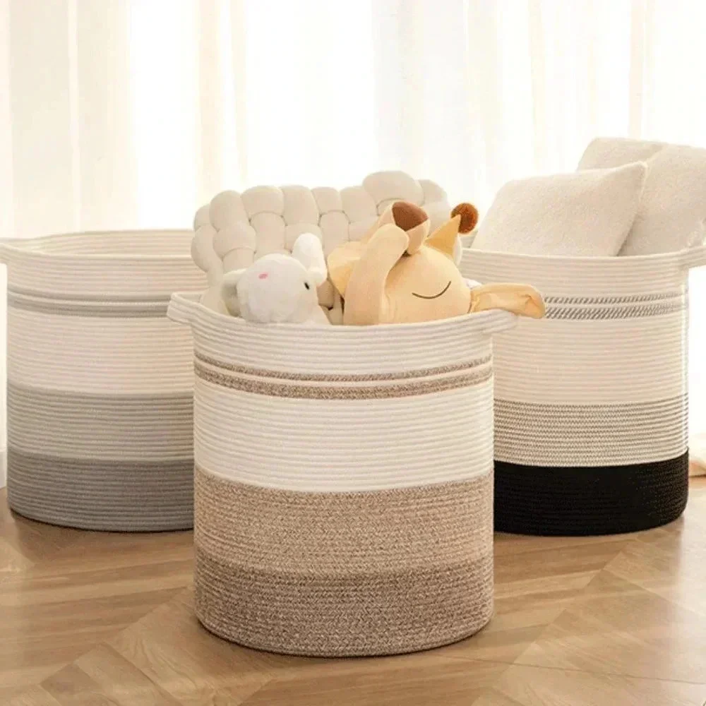 Lux Laundry Baskets Hamper with Handles,Decorative Basket for Living room,Woven